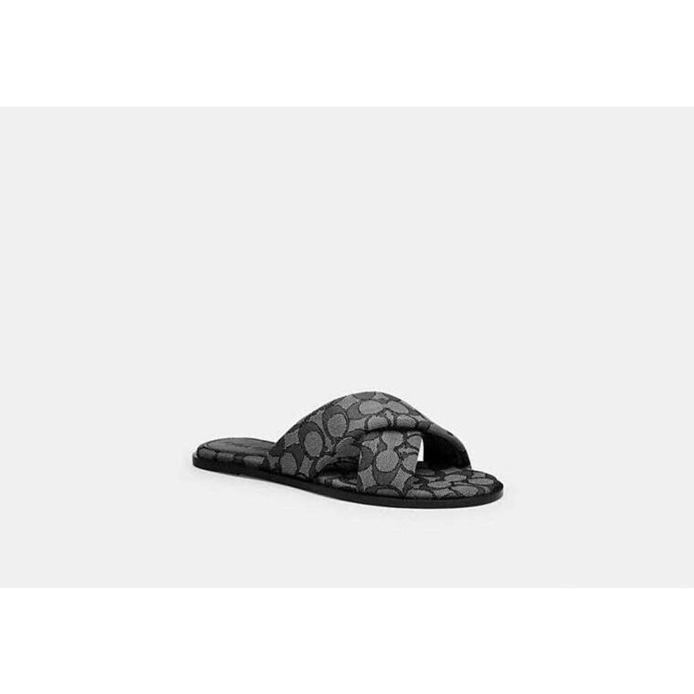 Coach Link Criss Cross Slide In Signature Jacquard